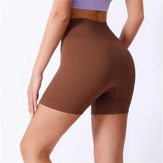 Shorts Yoga Cintura Alta Ribbed Modelador