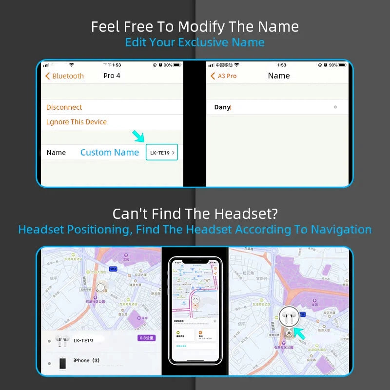 Auriculares Bluetooth Air Pro Elegância Wireless
