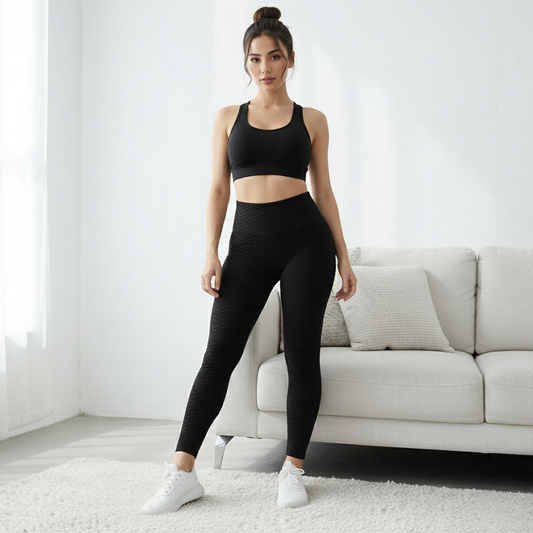 Leggings Push Up AntiCelulite Cintura Alta Fitness 3D