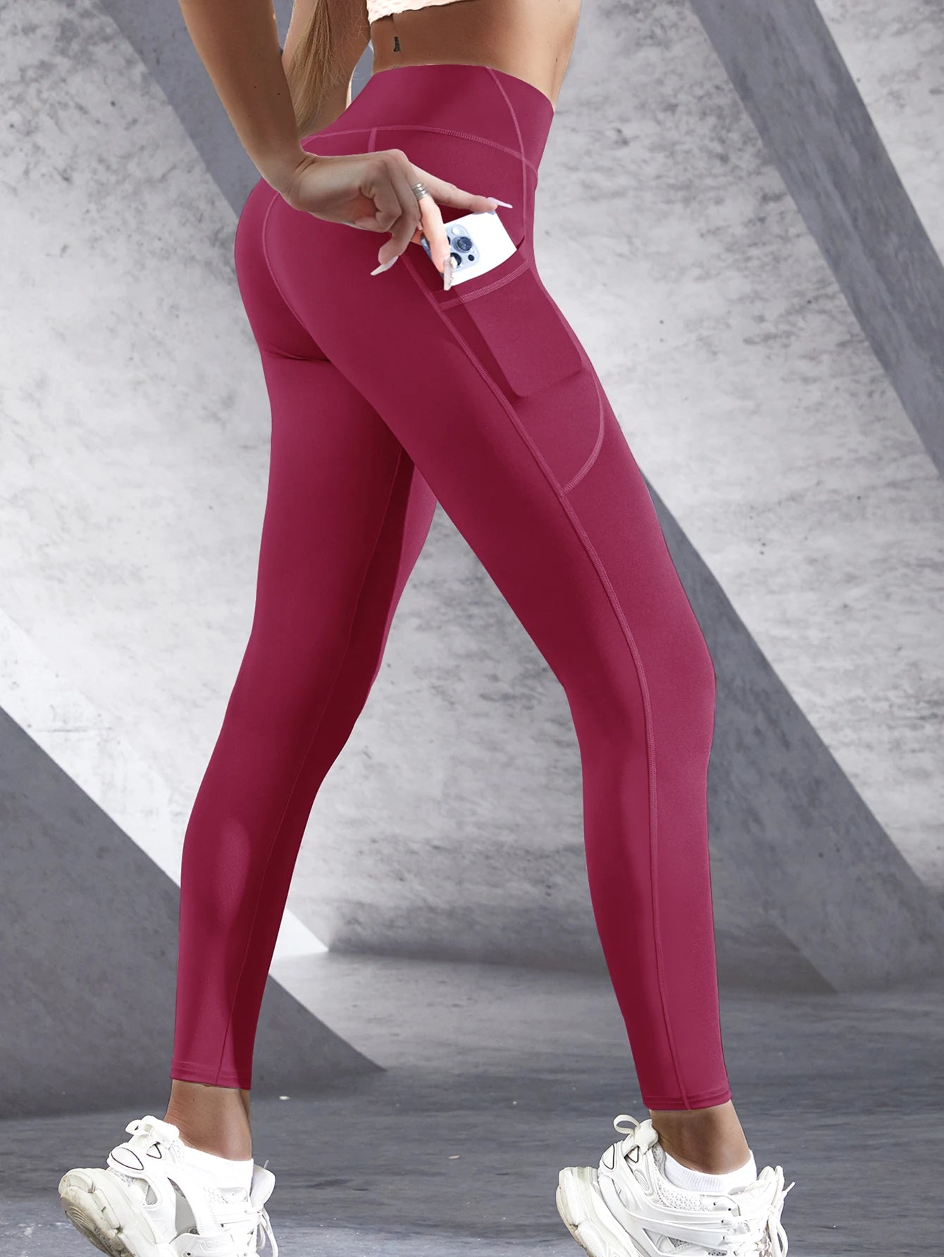 Legging Cintura Alta Bolsos Fitness