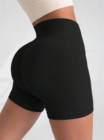 Shorts Yoga Cintura Alta Ribbed Modelador