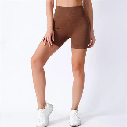 Shorts Yoga Cintura Alta Ribbed Modelador