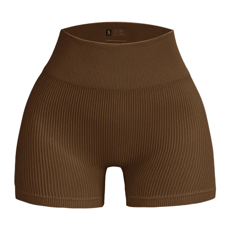 Shorts Yoga Cintura Alta Ribbed Modelador
