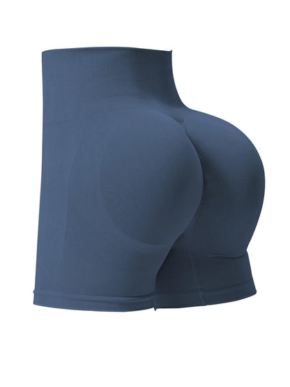 Shorts Seamless Ribbed Cintura Alta