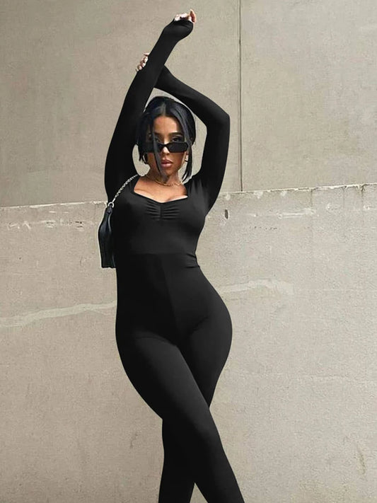 Macacão desportivo feminino cintura alta