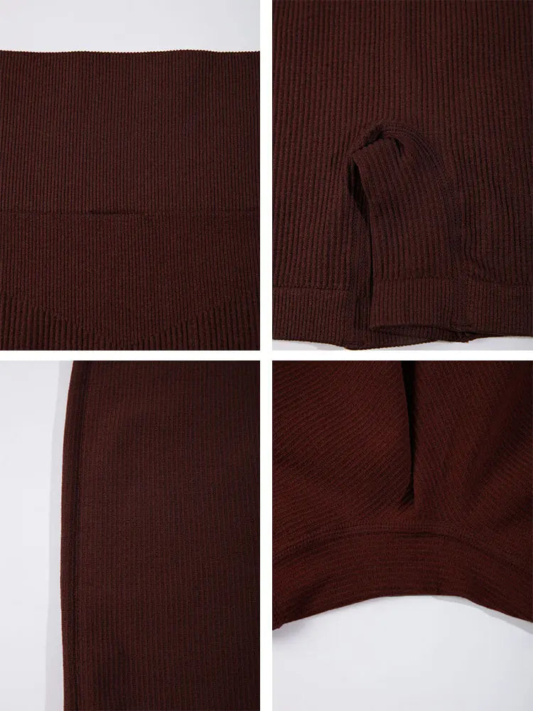 Shorts Seamless Ribbed Cintura Alta