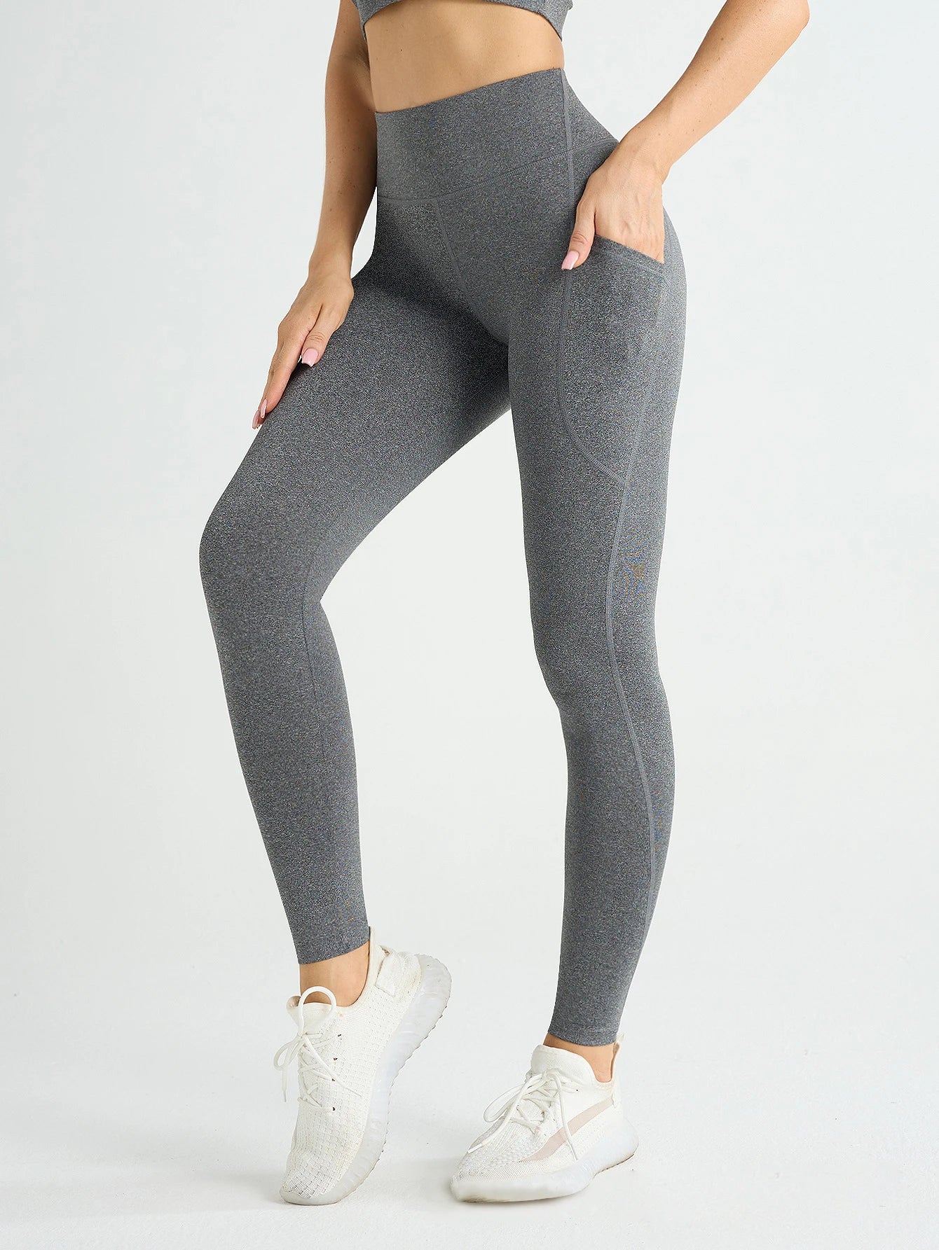 Legging Cintura Alta Bolsos Fitness