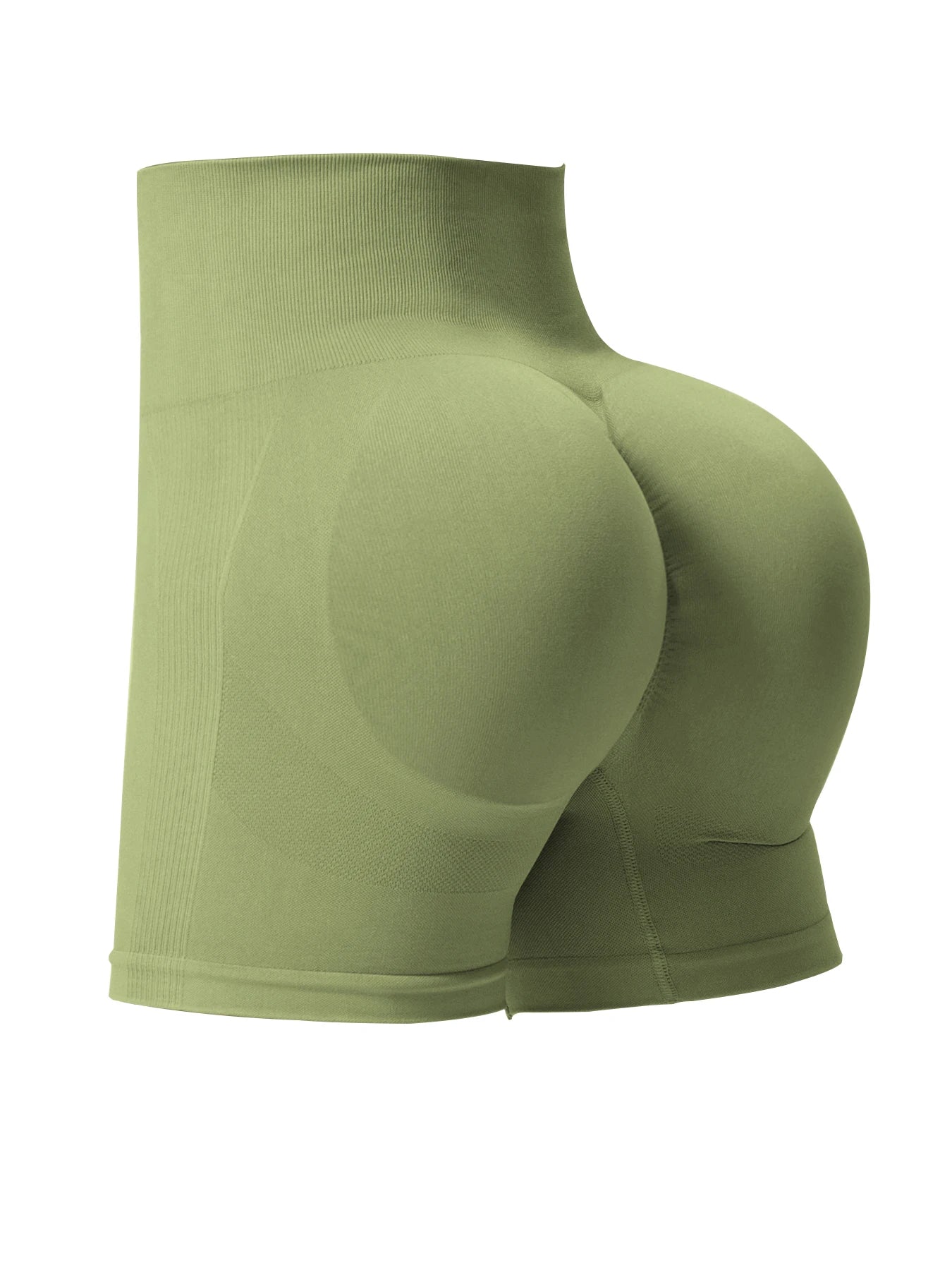 Shorts Seamless Ribbed Cintura Alta