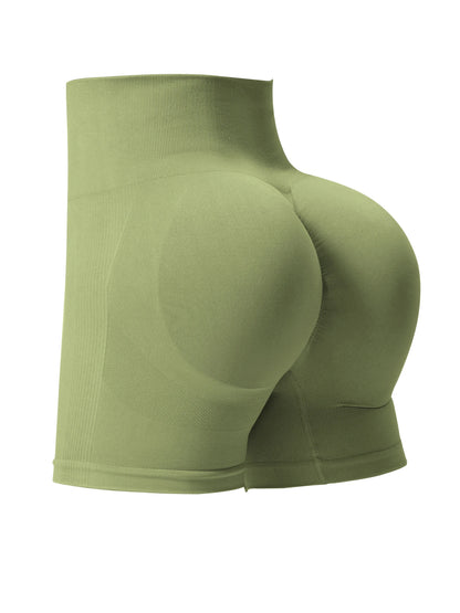 Shorts Seamless Ribbed Cintura Alta