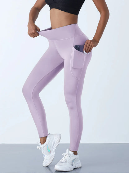 Legging Cintura Alta Bolsos Fitness