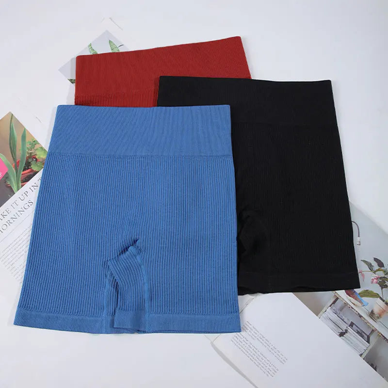 Shorts Seamless Ribbed Cintura Alta