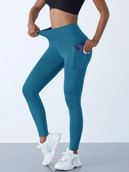 Legging Cintura Alta Bolsos Fitness
