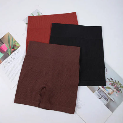 Shorts Seamless Ribbed Cintura Alta