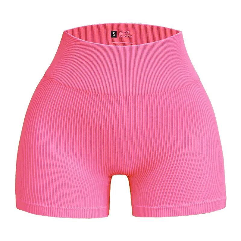 Shorts Yoga Cintura Alta Ribbed Modelador