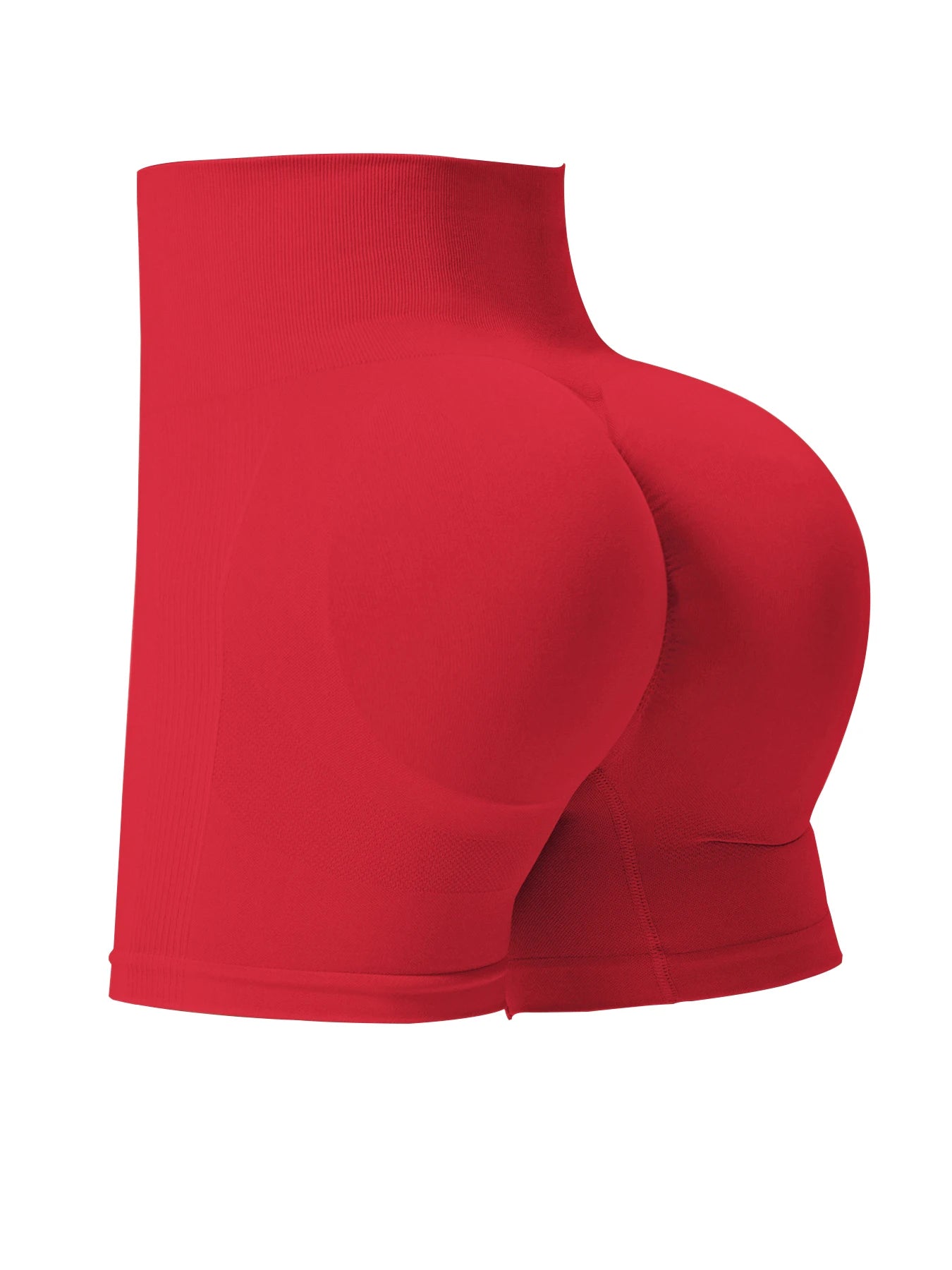 Shorts Seamless Ribbed Cintura Alta