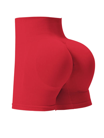 Shorts Seamless Ribbed Cintura Alta