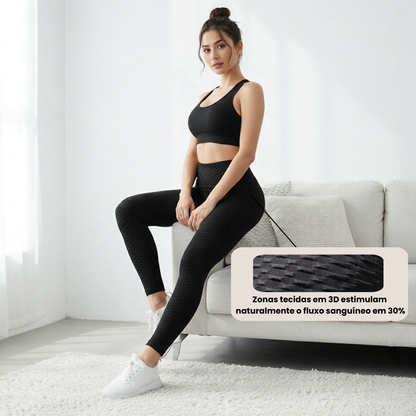 Leggings Push Up AntiCelulite Cintura Alta Fitness 3D